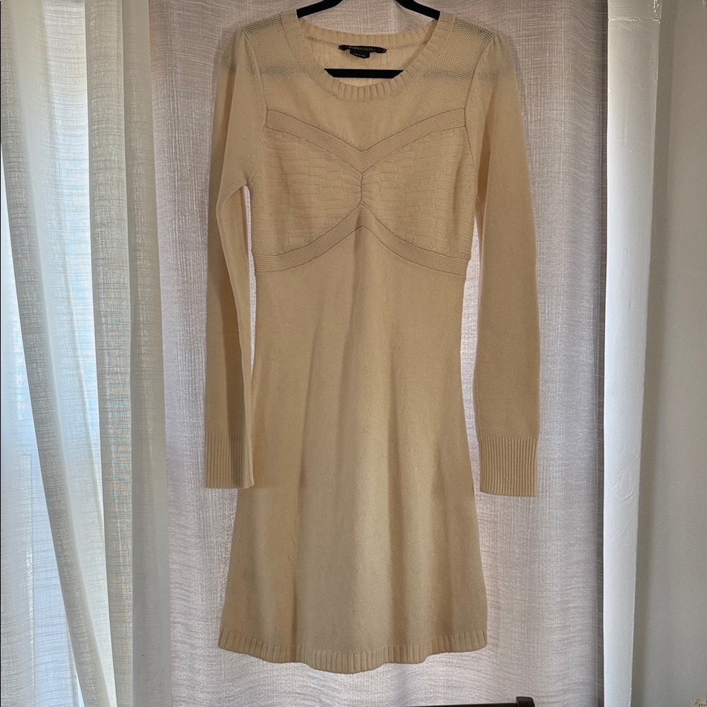 BCBGMaxAzria Cream Long Sleeve Dress - Women’s Size Small